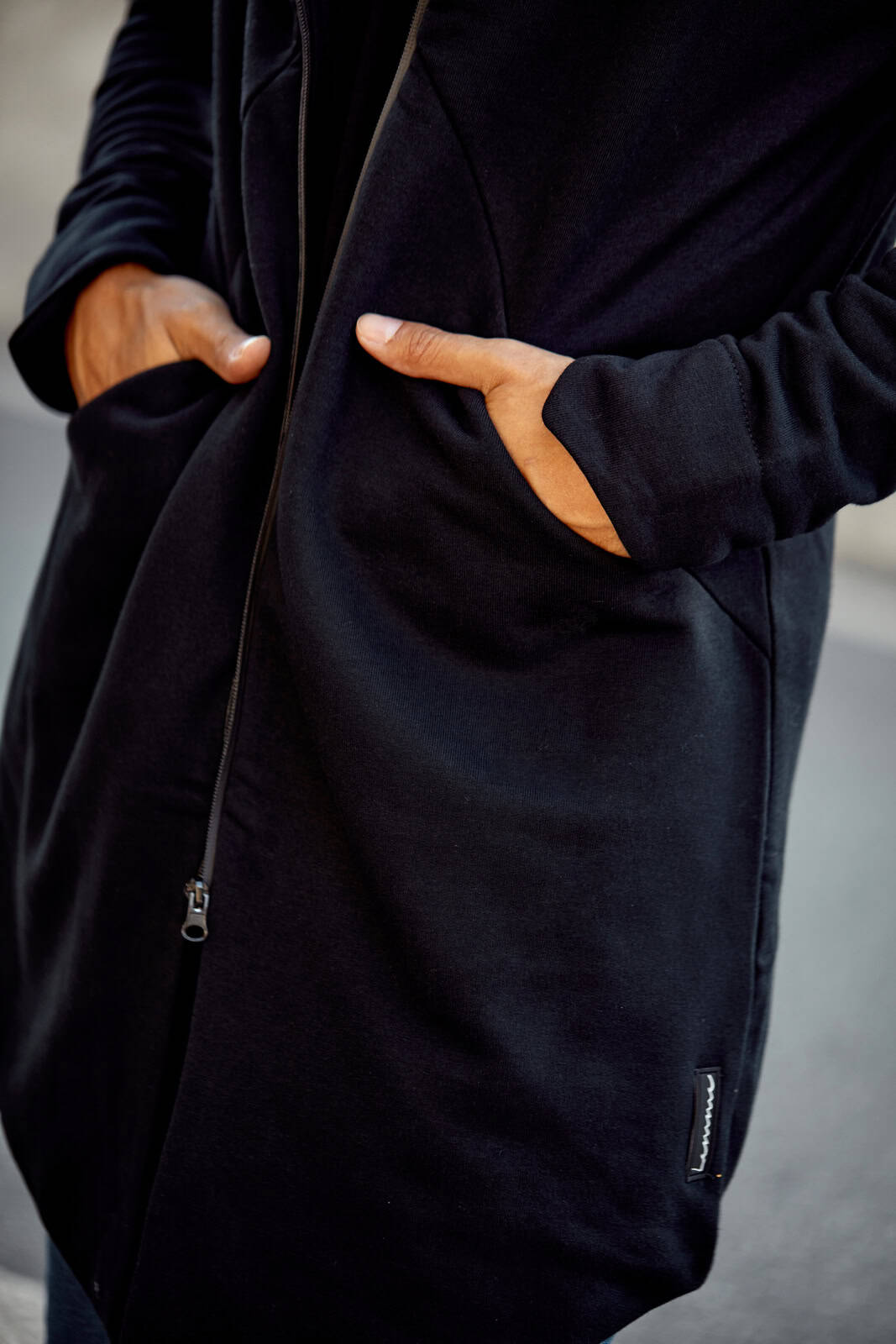 Bluza CYBER PUNK bawełniana z podszewką bez kaptura - obrazek 10