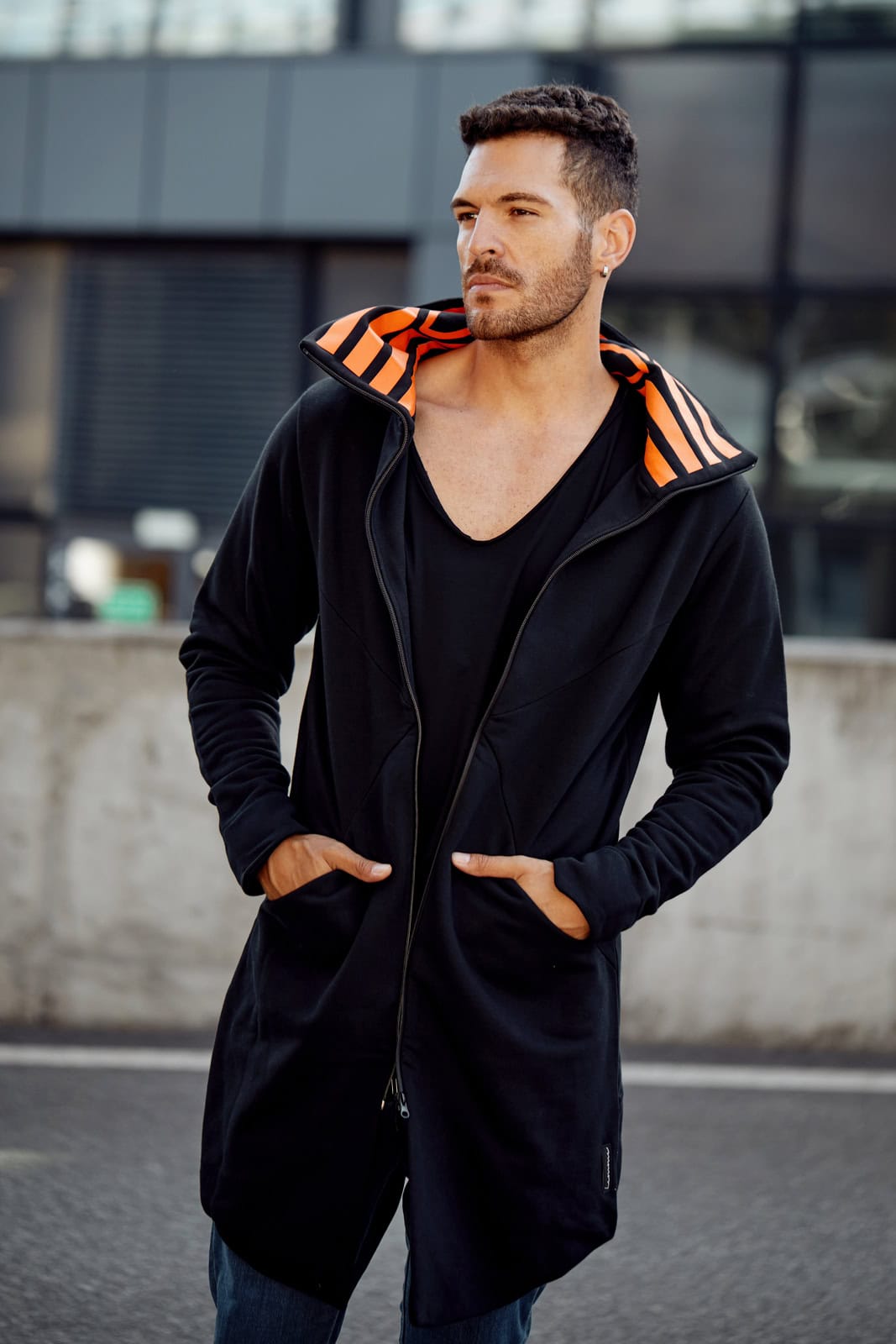 Bluza CYBER PUNK bawełniana z podszewką bez kaptura