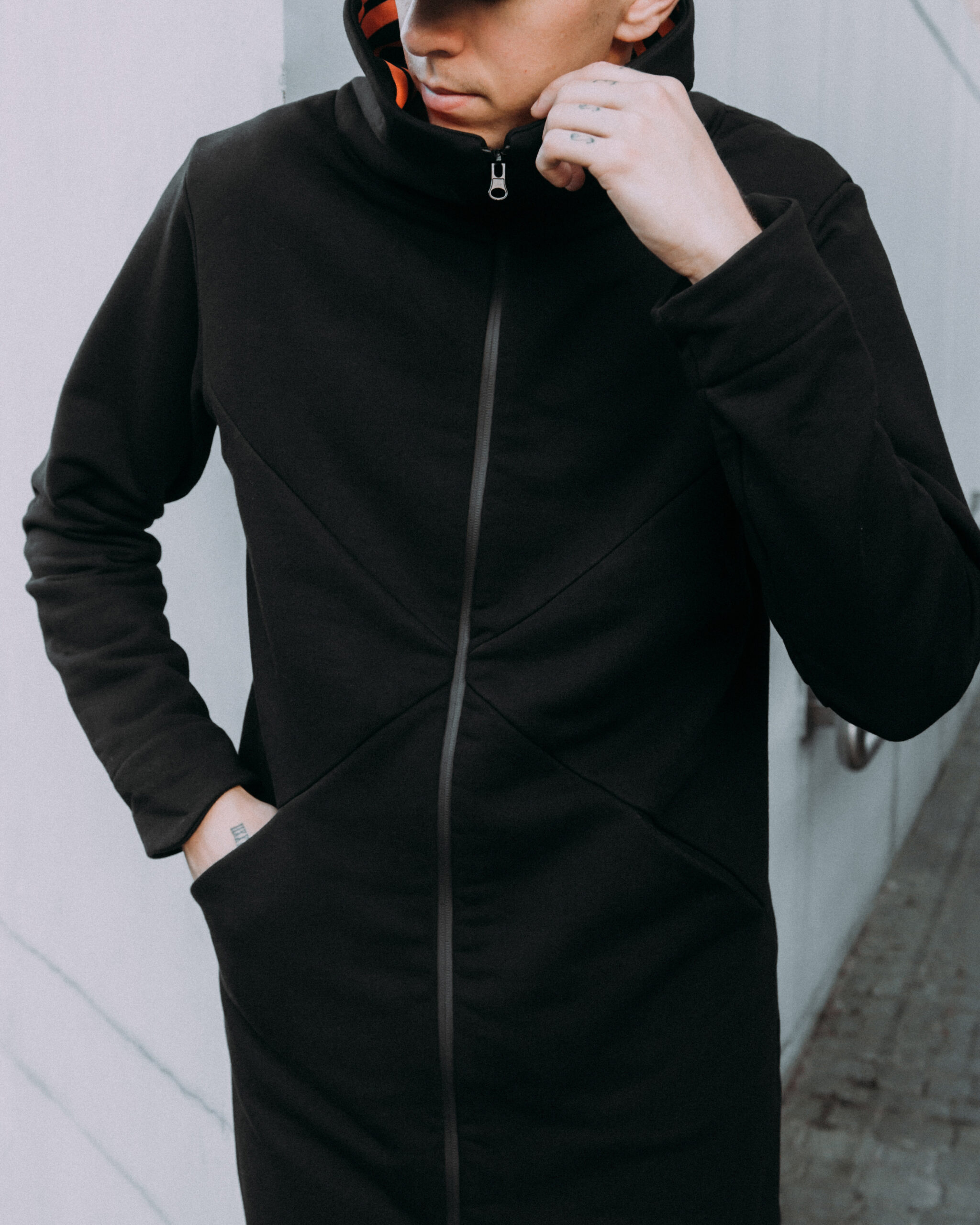 Bluza CYBER PUNK bawełniana z podszewką bez kaptura - obrazek 5