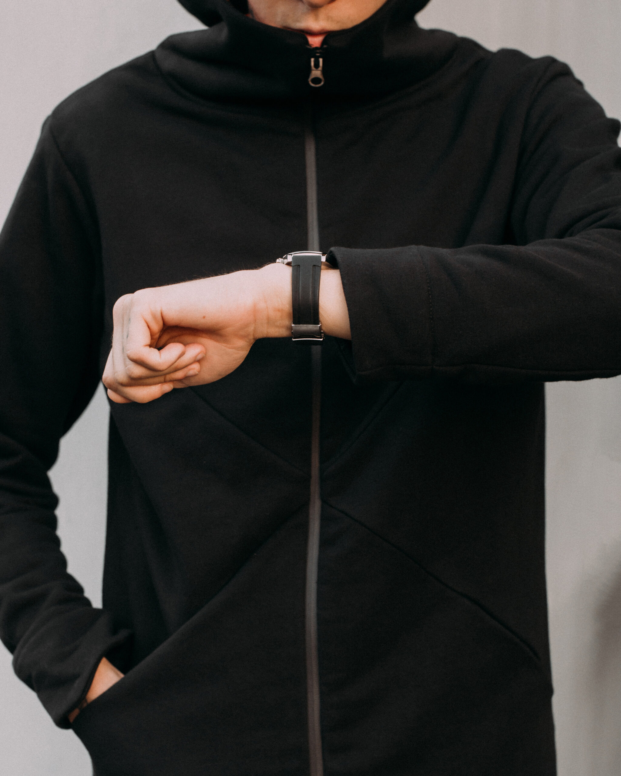 Bluza CYBER PUNK bawełniana z podszewką bez kaptura - obrazek 6
