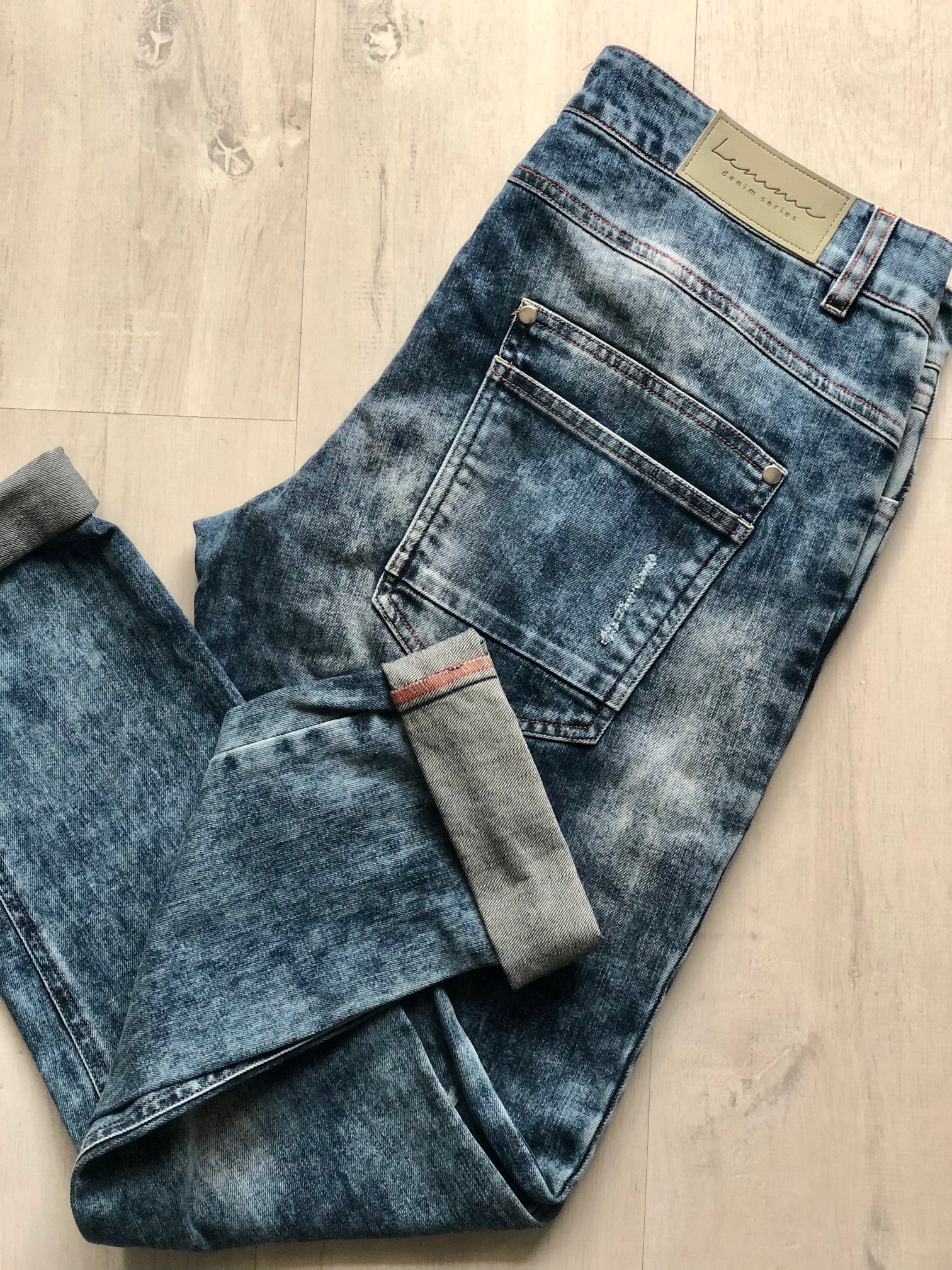 Spodnie jeansowe przecierane New BLUE JEANS - obrazek 3