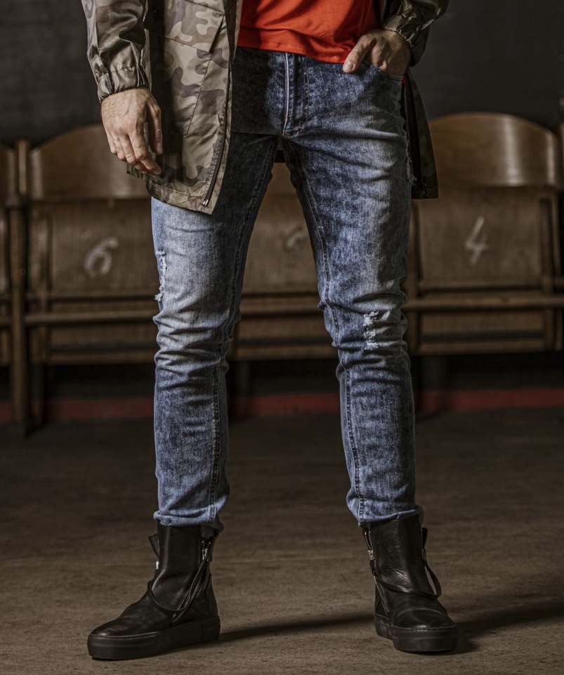 Spodnie jeansowe przecierane New BLUE JEANS