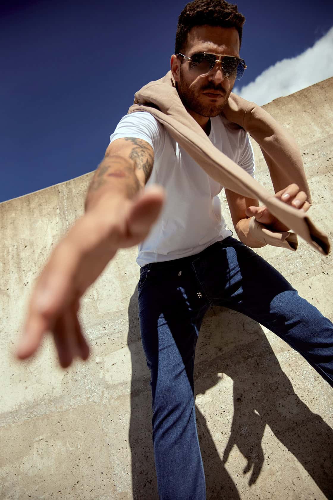 T-shirt bawełniany SLIM biały - obrazek 6