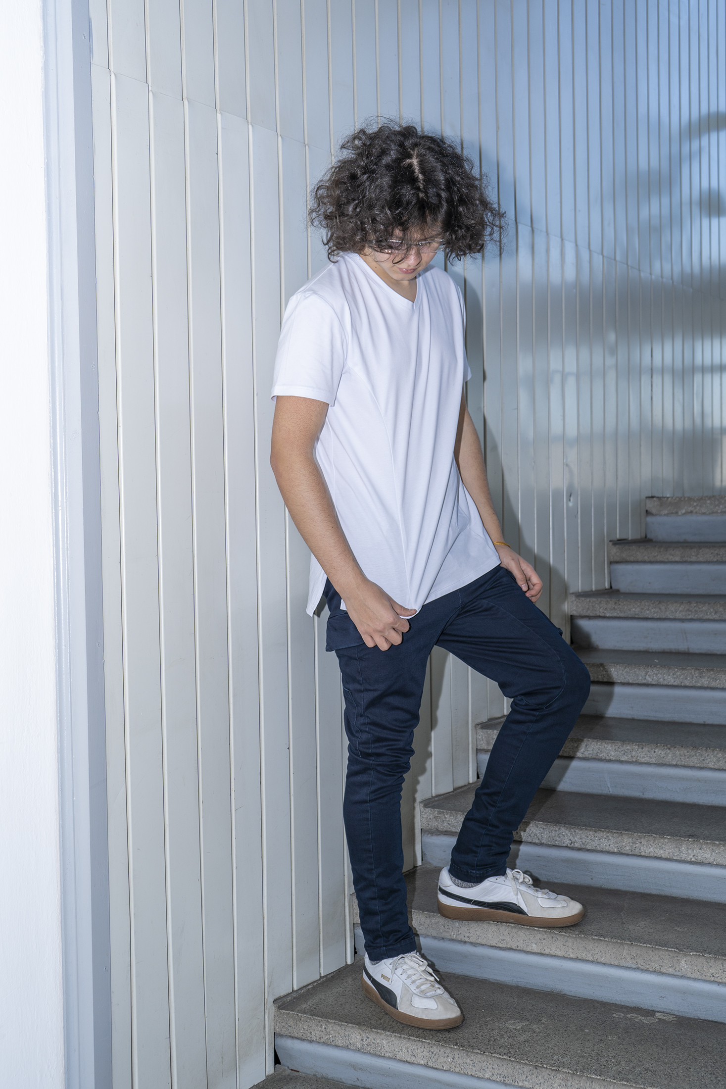 T-shirt bawełniany SLIM biały - obrazek 9