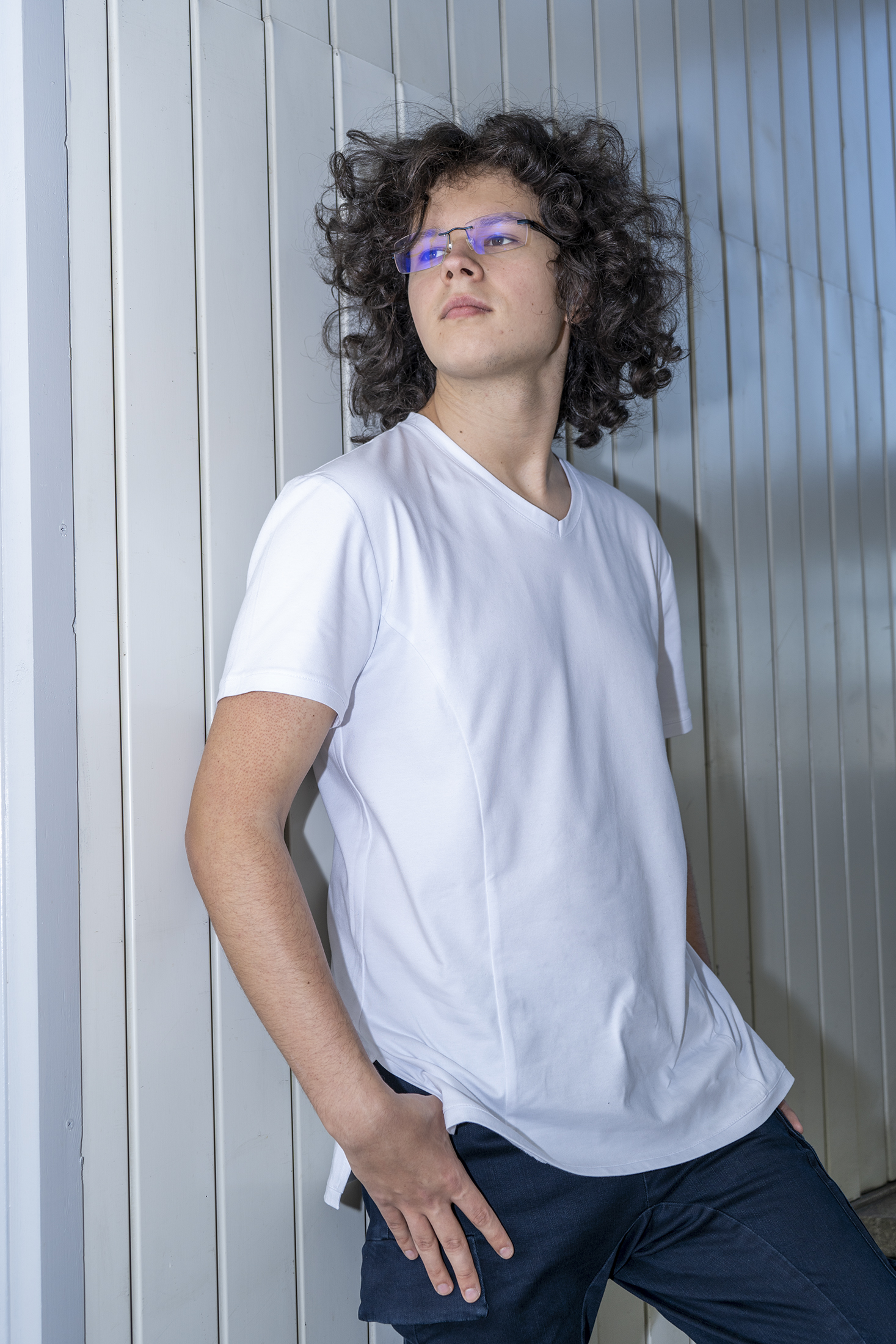 T-shirt bawełniany SLIM biały - obrazek 10