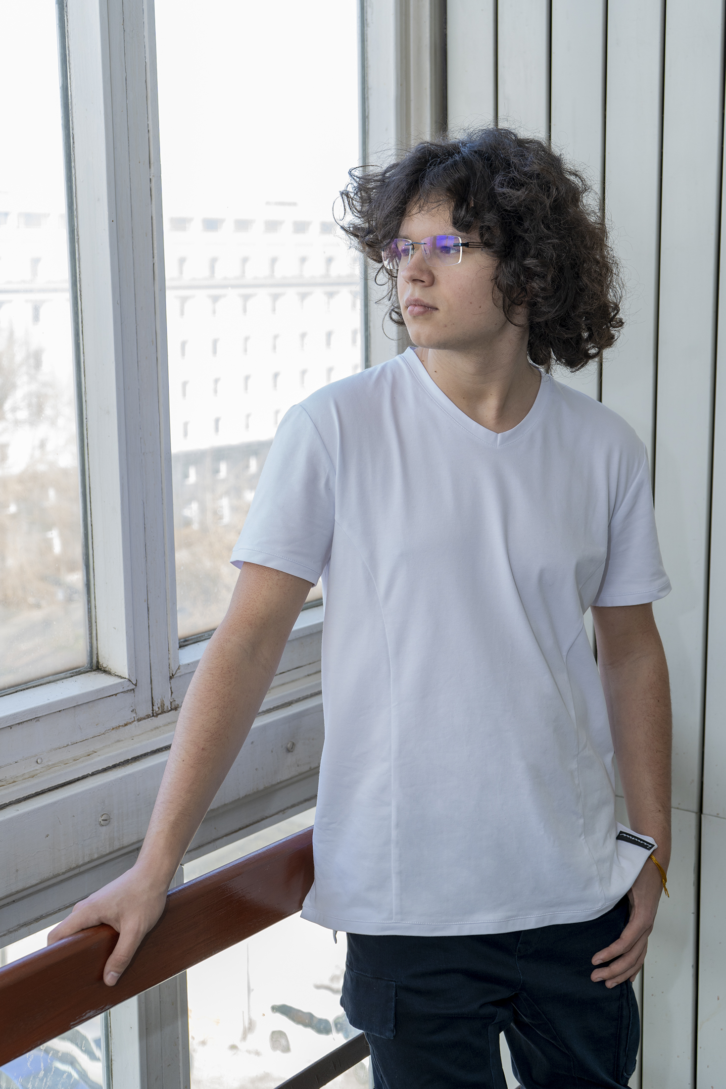 T-shirt bawełniany SLIM biały - obrazek 7