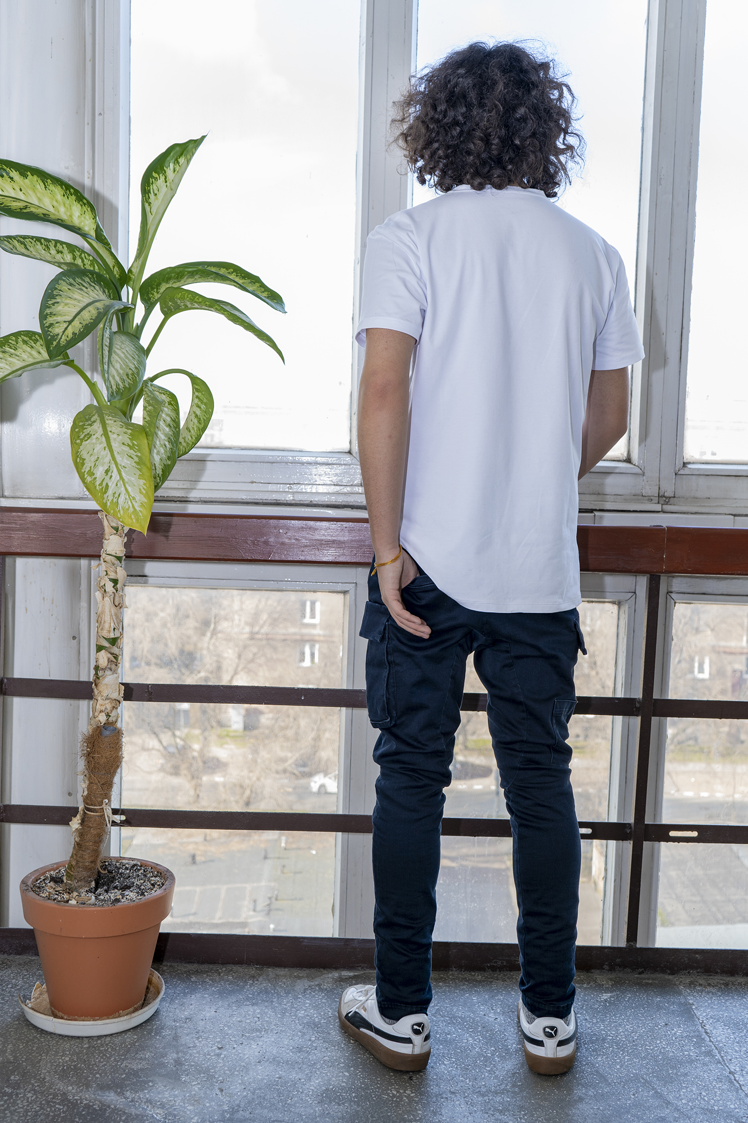 T-shirt bawełniany SLIM biały - obrazek 8