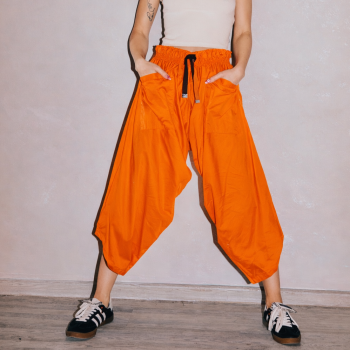 Szerokie spodnie Wietnam orange