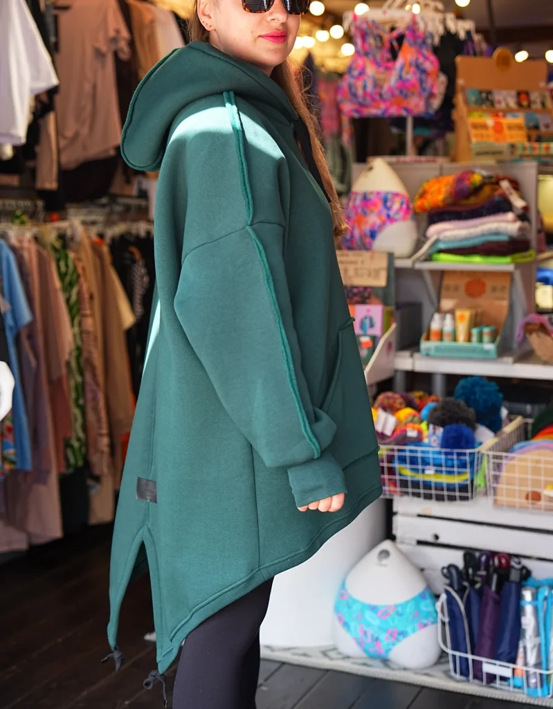 Bluza TOKIO Oversize z Kapturem zielona