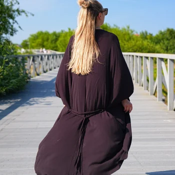 Kimono z wiskozy NAMASTE czarne