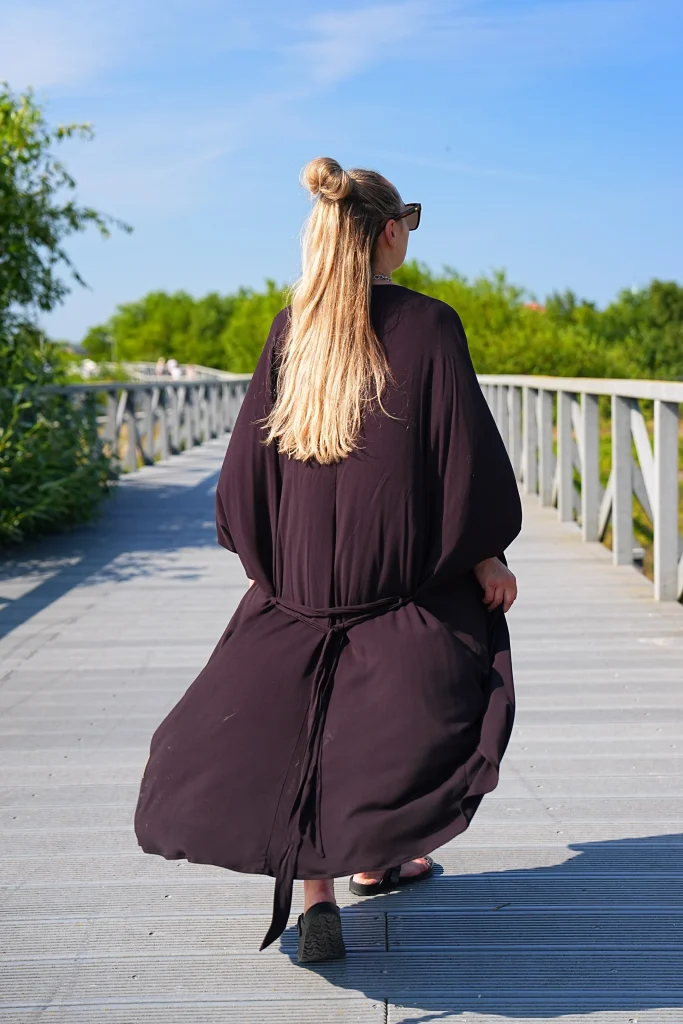 Kimono z wiskozy NAMASTE czarne