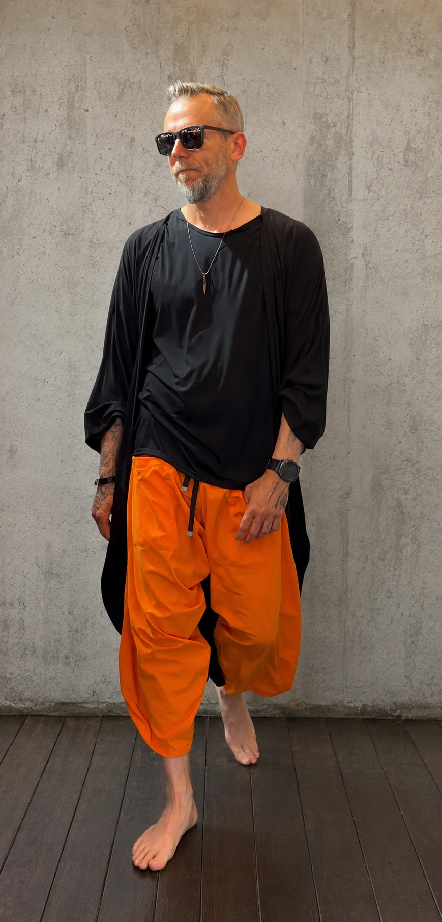 Kimono z wiskozy NAMASTE czarne - obrazek 2