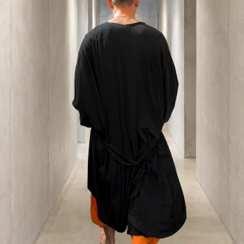 Kimono z wiskozy NAMASTE czarne